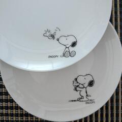 未使用新品　スヌーピー陶器皿5枚　ガラス皿2枚の画像