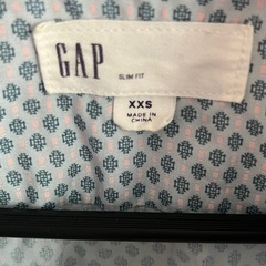 GAP スリムフィット 半袖シャツ XXS ドット柄 水色の画像