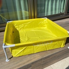 【お取引完了】　ふくらませないプール　組み立て簡単　黄色いプールの画像
