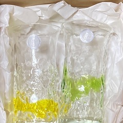【新品未使用】琉球ガラス村 ハンドメイド ペア グラスの画像