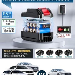 【2025新登場洗車セット】洗車機 高圧 洗浄機 コードレス 充電式 ブロワー付属(マキタ電池互換・長い寿命2本4Ahバッテリ残量表示付)の画像