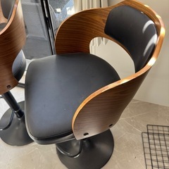 ダイニングチェア カウンターチェア 2脚セットの画像