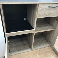 ★リユースのサカイ春日部店★KJ10974  レンジ台 ナチュラル H93×W83×D46 クリーニング済みの画像