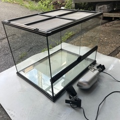 GEX グラステラリウム 6045 爬虫類　ケージ　ランプソケット2種類付き！の画像
