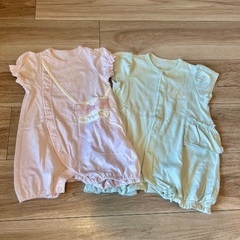 GU夏用ロンパース 70cm 女の子　5着まとめ売りの画像