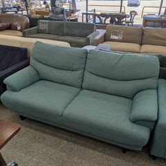《月末限定！》ジモティー見た！で10%OFF【2人掛けソファ】ニトリ ファブリックソファ 布製 2.5人掛けソファ : ブルーの画像