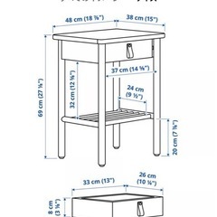 IKEA サイドテーブル ビョルクスネースの画像