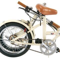 【相模原市中央区田名】未使用!! 折りたたみ自転車 シンプルスタイル SS-H16 16インチ アイボリーの画像
