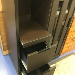 ★リユースのサカイ横浜南店★YM1304 NITORI レンジ台 ブラウン W81×D45×H116 クリーニング済みの画像