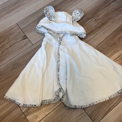 リバティプリント星柄ロンパース・ポンチョセット80cm 赤ちゃんの城 の画像