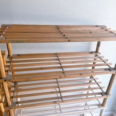 すのこ棚　木製シェルフ4個セット　の画像