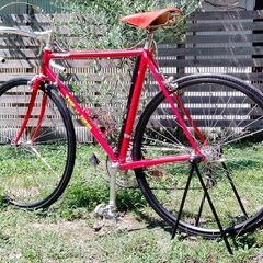 加古川　ソトのマ　ロードバイク　クロモリ　700c カンパニョーロ　赤色　レストア済み 中古　美品の画像