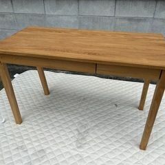 【無印良品】引き出し付きデスク　オーク材　リビングテーブル　店頭のみ②の画像