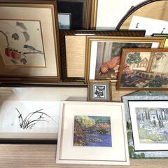 【B137】額★まとめ★/全14点セット/賞状額/立体額/額縁/額装/ステンレス/木製/ヴィンテージ風/和風/丸額/サイズ色々/現状渡しの画像
