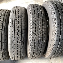 145R12 軽トラ 軽バン タイヤホイール　4本セットの画像
