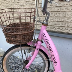 ピンク子ども自転車16インチ、もらってくださいの画像