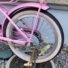 ピンク子ども自転車16インチ、もらってくださいの画像