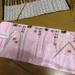 編み物棒　編み物セットの画像
