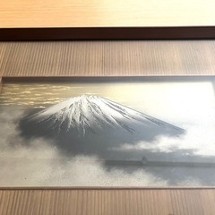 【お話し中】富士山　アート　木製フレーム付き　の画像