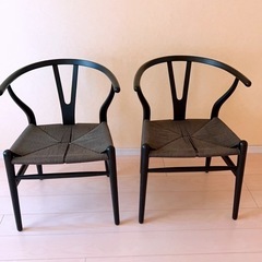 ハンスJウェグナー 　Yチェア　リプロダクト品（2脚セット　ブラック）の画像
