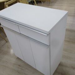 【ジャングルジャングル 岸和田和泉インター店】ペール付き収納台 ホワイト 和泉市 堺市 岸和田市 泉大津市 高石市 泉北郡熊取町の画像