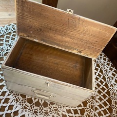【シャビーシック】アンティーク風 木製ボックス／収納箱の画像
