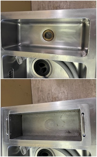 2槽シンクゴミ籠付き 1000x600x780(+145)