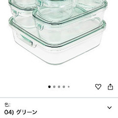iwaki(イワキ) 耐熱ガラス 保存容器 グリーン 7個セット パック&レンジ PSC-PRN-G7の画像