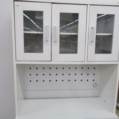 【ジャングルジャングル 岸和田和泉インター店】3枚扉食器棚 アイボリー 和泉市 堺市 岸和田市 泉大津市 高石市 泉北郡熊取町の画像