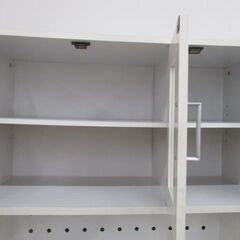 【ジャングルジャングル 岸和田和泉インター店】3枚扉食器棚 アイボリー 和泉市 堺市 岸和田市 泉大津市 高石市 泉北郡熊取町の画像