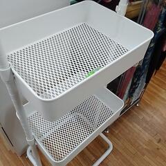 【祇園店】人気商品！ホワイトスチールワゴンの画像
