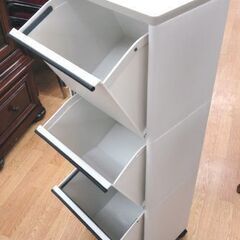 現状品 3段 分別 ゴミ箱 ダストボックス 高99.5㎝ アスベル キャスター付き ごみ箱 西岡店の画像