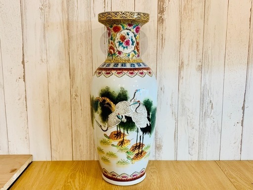 鶴 花瓶⭐️中国美術/骨董品【グッディーズ】 (R-グッディーズ