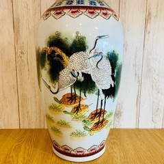 鶴 花瓶⭐️中国美術/骨董品【グッディーズ】の画像