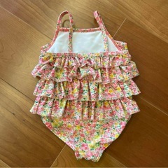 petit mainプティマイン 水着 90cm ベビー 水着 女の子 花柄の画像