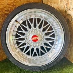 メーカー不明 BBS風 スーパーRSタイプ 18インチ 18×8J ET40 4穴? 5穴? PCD 100/114.3 マルチ NPC3（初代bB外し）の画像