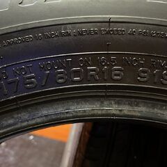 DUNLOP GRANDTREK PT3 175/80R16 16インチ 夏タイヤ 2本 22年製 バリ溝 ジムニー等　(KTO435)の画像