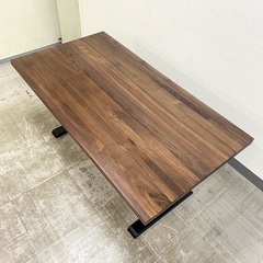 《月末限定！》ジモティー見た！で10%OFF【ダイニングテーブル】展示アウトレット品 関家具 AZUL アズール  4人掛けダイニングテーブル 食卓テーブル ウォールナット材 幅150cm: ブラウン/ブラックの画像