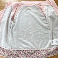 【美品】プティマイン petit mainラッシュガード 80cm 水着 ベビー 長袖 女の子 キッズ プール の画像