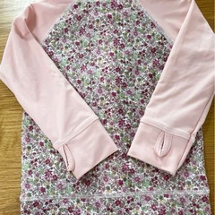 【美品】プティマイン petit mainラッシュガード 80cm 水着 ベビー 長袖 女の子 キッズ プール の画像