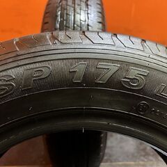DUNLOP SP175L 155/80R14 88/86N LT 14インチ 2本 22年製 バリ溝 プロボックス サクシード等　(KTH319)の画像
