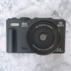 デジタルカメラ 5K録画 デジカメ 7500万画素 Wi-Fi機能 180度回転の画像