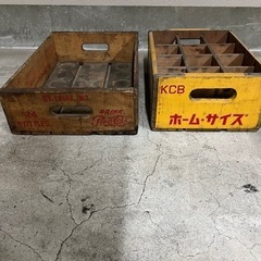 ⭐️他のサイトでも販売しますお早めにどうぞ‼️【さらにお値下げ 】ヴィンテージ　ペプシ木箱　コカコーラ ホームサイズ木箱の画像