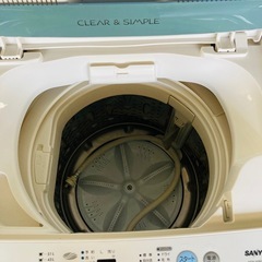 SANYO 全自動電気洗濯機　ASW-60B 2009年製　6.0kg 動作品の画像
