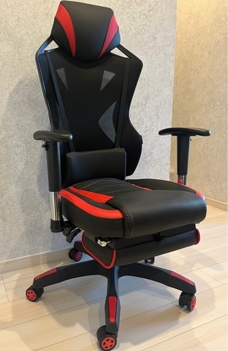 フットレスト付き メッシュ　ゲーミングチェア