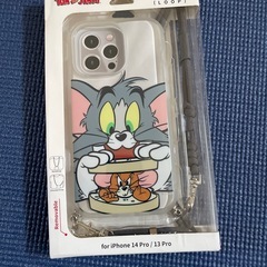 トムとジェリー iPhone 14 13 スマホケース IIIIfit Loop イーフィット ループ TMJ-174A サンドイッチの画像