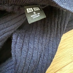 UNIQLO ネイビー 半袖サマーニット　２枚の画像