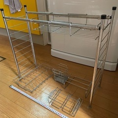 水切りラック　カゴ　セットの画像