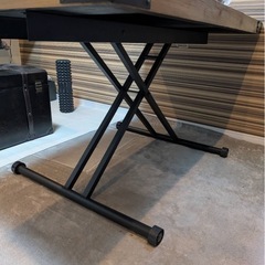美品　木製　高さ調節テーブル　140X80　の画像