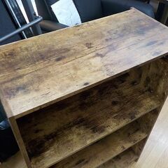 カラーボックス ワイド 3段 幅61cm ブラウン系 インダストリアル 収納棚 茶色 本棚 ラック シェルフ　西岡店の画像